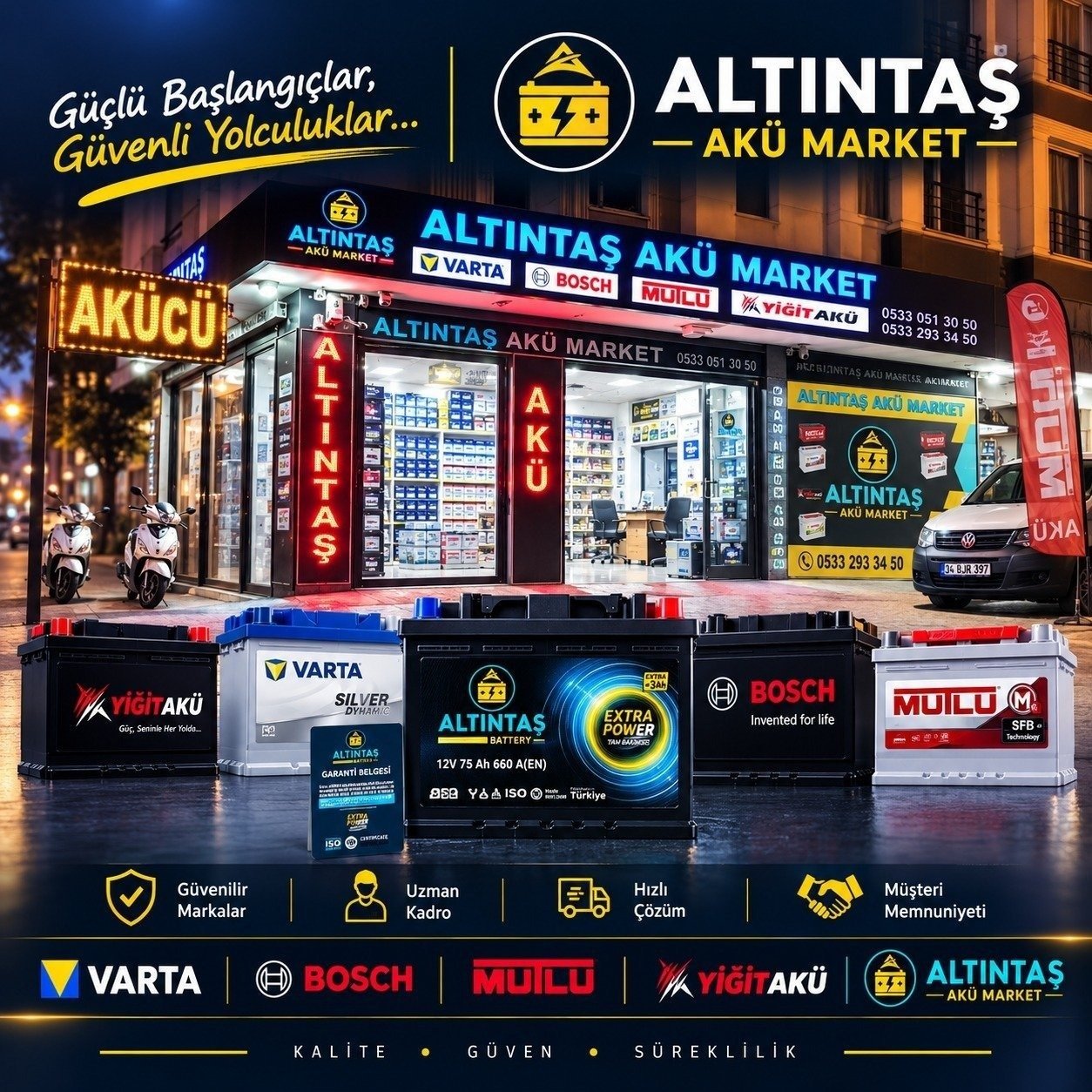 Altıntaş Akü Market - Esenyurt Akücü - Akü Değişim Servisi